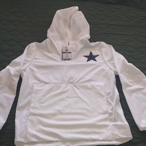Nike Repel NFL on Field Dallas Cowboys Mens Med White 1/3 Zip